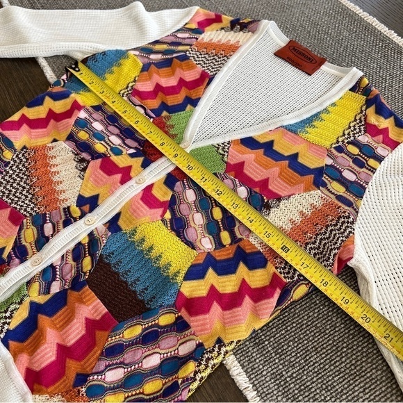 Missoni Collectible Vintage patchwork Cardigan Sweater, Y2K Limited Edition, S/M - Picture 11 of 14